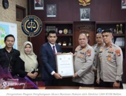Sinergisitas LBH KUBI Dan Polres Beltim Tandatangani MoU Dalam Pemberian Bantuan Hukum Gratis