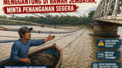 Kabel Menggantung di Bawah Jembatan Dikeluhkan Nelayan, Dinilai Ganggu Aktivitas Sungai