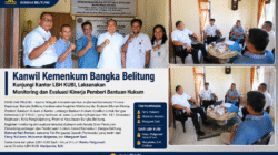 Kanwil Kemenkum Bangka Belitung Kunjungi Kantor LBH KUBI, Laksanakan Monitoring dan Evaluasi Kinerja Pemberi Bantuan Hukum