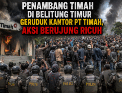Penambang Timah di Belitung Timur Geruduk Kantor PT Timah, Aksi Berujung Ricuh